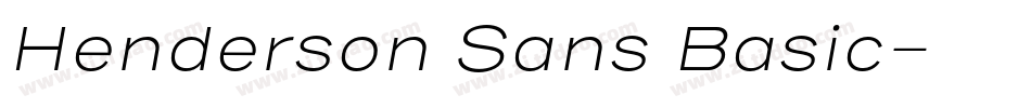 Henderson Sans Basic字体转换